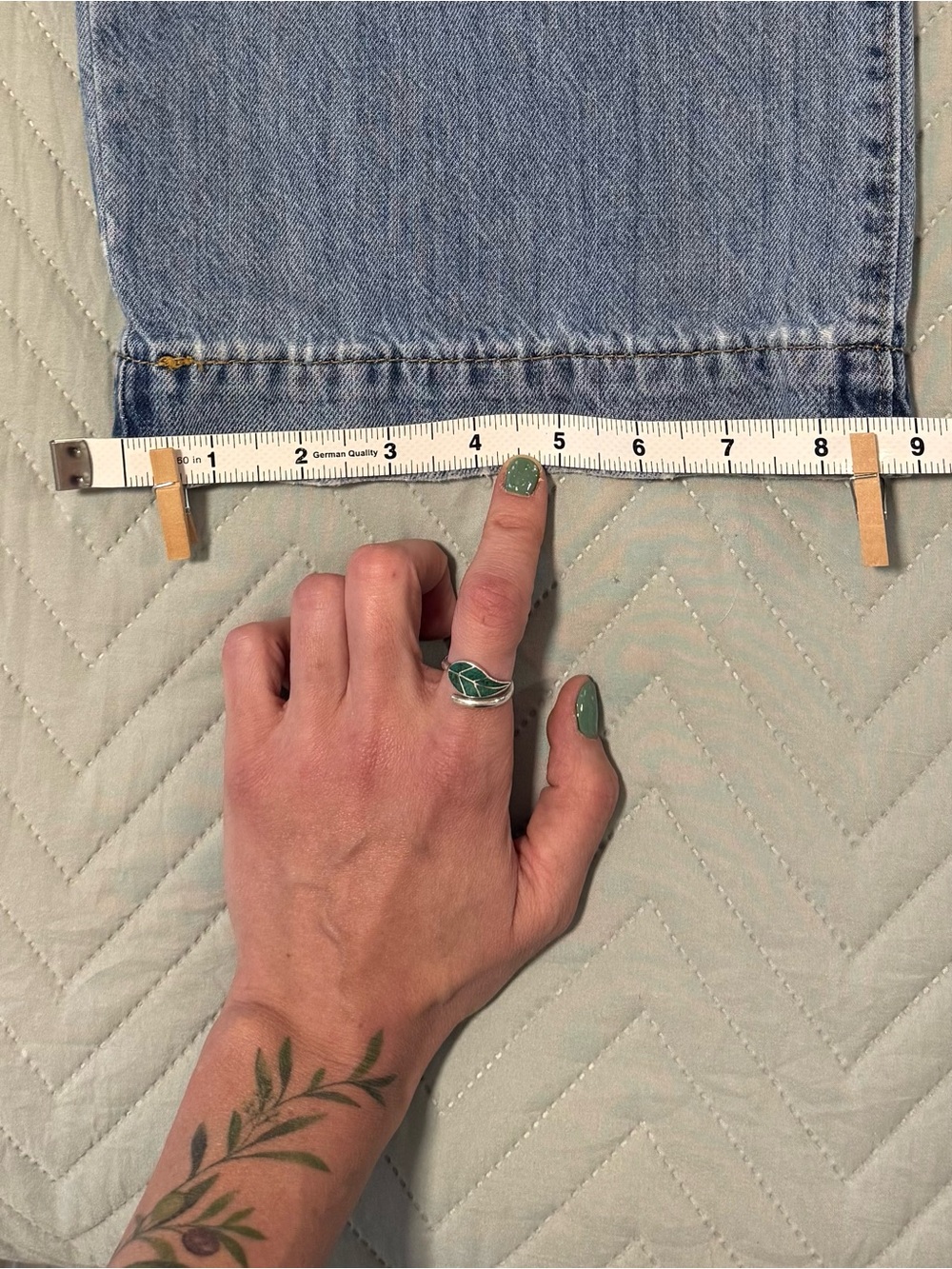 Levi's Light Blue Denim Jumpsuit with Point Collar - Picture 7 of 7